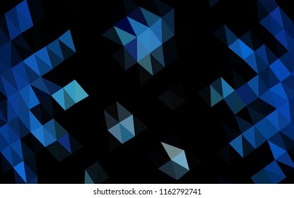 Dark BLUE vector blurry hexagon texture. Modern geometrical abstract illustration with gradient. A new texture for your design.