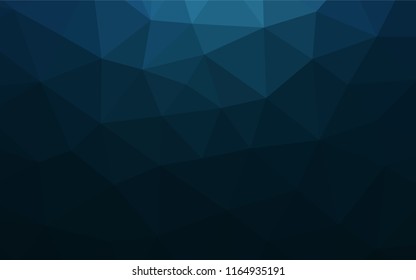 Dark BLUE vector blurry hexagon texture. Shining illustration, which consist of triangles. Triangular pattern for your business design.