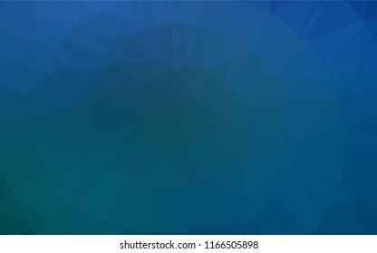 Dark BLUE vector blurry hexagon template. Shining illustration, which consist of triangles. A new texture for your design.