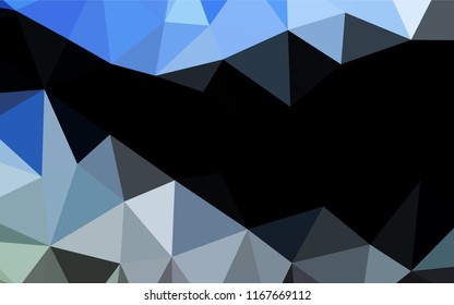 Dark BLUE vector blurry hexagon texture. A vague abstract illustration with gradient. The template can be used as a background for cell phones.