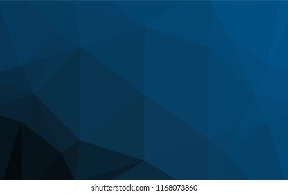 Dark BLUE vector blurry hexagon texture. Creative geometric illustration in Origami style with gradient. A new texture for your design.