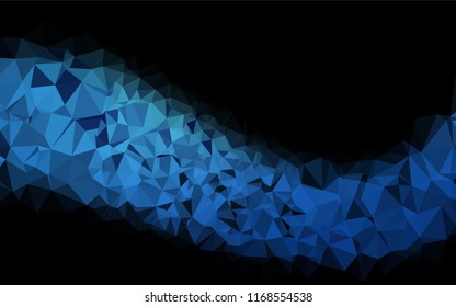 Dark BLUE vector blurry hexagon pattern. Glitter abstract illustration with an elegant design. A completely new template for your business design.