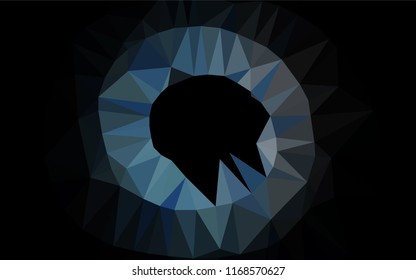 Dark BLUE vector blurry hexagon texture. Brand new colored illustration in blurry style with gradient. A completely new template for your business design.