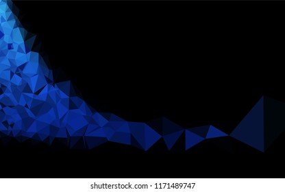 Dark BLUE vector blurry hexagon texture. Colorful abstract illustration with gradient. The textured pattern can be used for background.