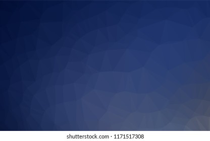 Dark BLUE vector blurry hexagon pattern. Glitter abstract illustration with an elegant design. The polygonal design can be used for your web site.