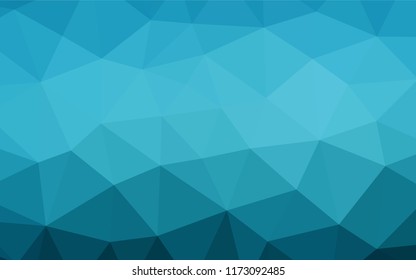 Dark BLUE vector blurry hexagon template. Shining illustration, which consist of triangles. The best triangular design for your business.