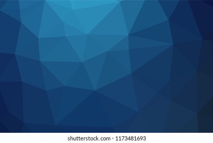 Dark BLUE vector blurry hexagon texture. An elegant bright illustration with gradient. The best triangular design for your business.