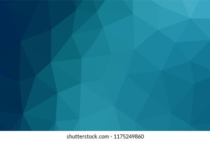 Dark BLUE vector blurry hexagon pattern. Shining illustration, which consist of triangles. A new texture for your design.