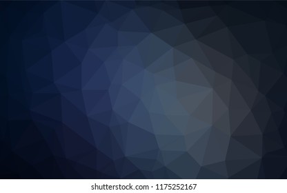 Dark BLUE vector blurry hexagon texture. Modern geometrical abstract illustration with gradient. The polygonal design can be used for your web site.
