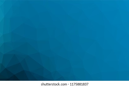 Dark BLUE vector blurry hexagon template. Creative geometric illustration in Origami style with gradient. The template can be used as a background for cell phones.