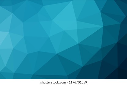 Dark BLUE vector blurry hexagon texture. Colorful illustration in abstract style with gradient. The elegant pattern can be used as part of a brand book.