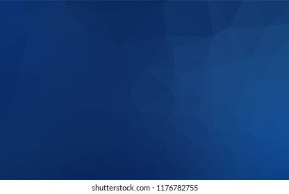 Dark BLUE vector blurry hexagon pattern. Creative geometric illustration in Origami style with gradient. The best triangular design for your business.