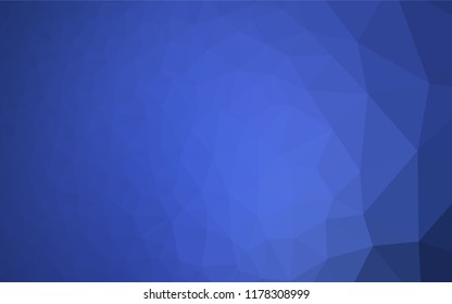 Dark BLUE vector blurry hexagon texture. Colorful illustration in abstract style with gradient. Triangular pattern for your business design.