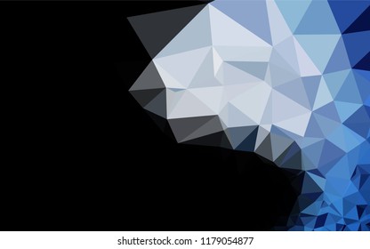 Dark BLUE vector blurry hexagon template. Glitter abstract illustration with an elegant design. The template can be used as a background for cell phones.