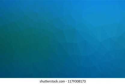 Dark BLUE vector blurry hexagon pattern. Creative geometric illustration in Origami style with gradient. A completely new design for your business.