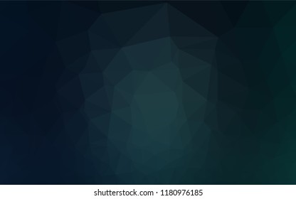 Dark BLUE vector blurry hexagon template. Creative geometric illustration in Origami style with gradient. Brand new style for your business design.