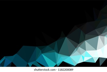 Dark BLUE vector blurry hexagon texture. Modern geometrical abstract illustration with gradient. Triangular pattern for your business design.