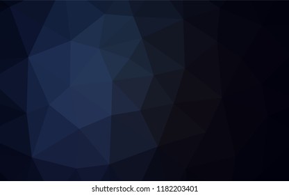 Dark BLUE vector blurry hexagon template. Modern geometrical abstract illustration with gradient. A new texture for your design.