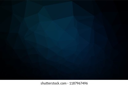 Dark BLUE vector blurry hexagon template. An elegant bright illustration with gradient. Brand new style for your business design.