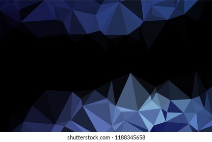 Dark BLUE vector blurry hexagon texture. Shining illustration, which consist of triangles. The template can be used as a background for cell phones.