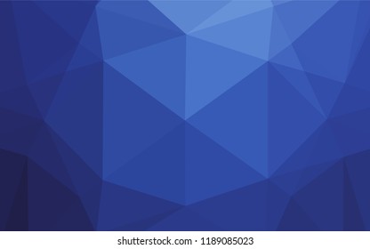 Dark BLUE vector blurry hexagon pattern. A vague abstract illustration with gradient. Brand new design for your business.