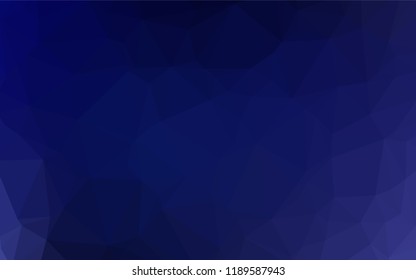 Dark BLUE vector blurry hexagon pattern. Modern geometrical abstract illustration with gradient. The template can be used as a background for cell phones.