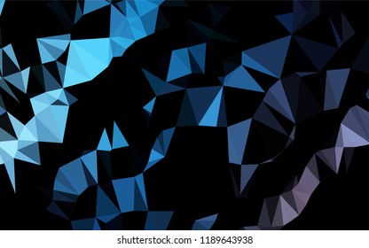 Dark BLUE vector blurry hexagon pattern. Brand new colored illustration in blurry style with gradient. A completely new template for your business design.