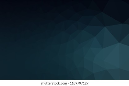 Dark BLUE vector blurry hexagon template. Modern geometrical abstract illustration with gradient. Triangular pattern for your business design.