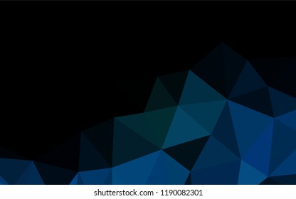 Dark BLUE vector blurry hexagon template. Brand new colored illustration in blurry style with gradient. The completely new template can be used for your brand book.