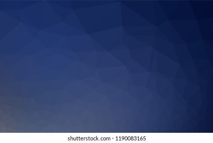 Dark BLUE vector blurry hexagon template. Shining illustration, which consist of triangles. The completely new template can be used for your brand book.