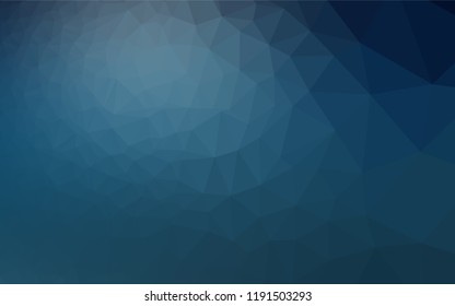 Dark BLUE vector blurry hexagon pattern. Creative illustration in halftone style with gradient. A completely new template for your business design.