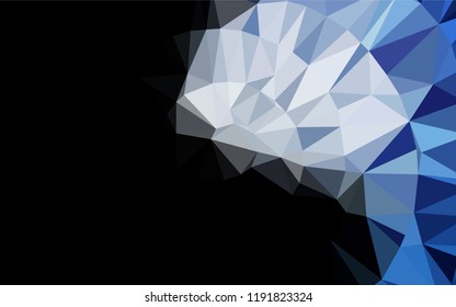 Dark BLUE vector blurry hexagon texture. A vague abstract illustration with gradient. Triangular pattern for your business design.