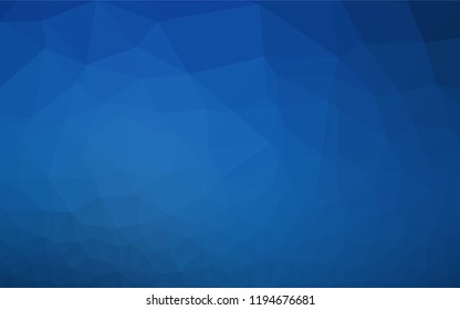Dark BLUE vector blurry hexagon template. Shining illustration, which consist of triangles. A new texture for your design.