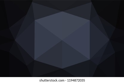 Dark BLUE vector blurry hexagon pattern. Modern geometrical abstract illustration with gradient. The template can be used as a background for cell phones.
