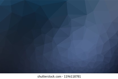 Dark BLUE vector blurry hexagon texture. Creative geometric illustration in Origami style with gradient. Brand new style for your business design.