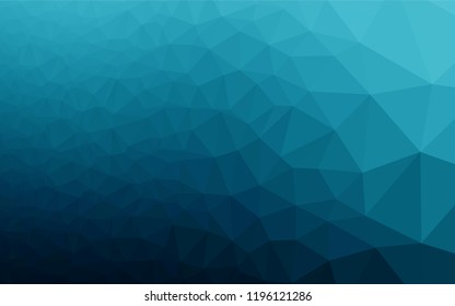 Dark BLUE vector blurry hexagon pattern. Colorful illustration in abstract style with gradient. The polygonal design can be used for your web site.