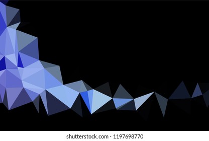 Dark BLUE vector blurry hexagon texture. A vague abstract illustration with gradient. The template can be used as a background for cell phones.