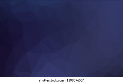 Dark BLUE vector blurry hexagon texture. A vague abstract illustration with gradient. A completely new template for your business design.