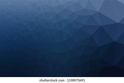Dark BLUE vector blurry hexagon pattern. Brand new colored illustration in blurry style with gradient. The completely new template can be used for your brand book.