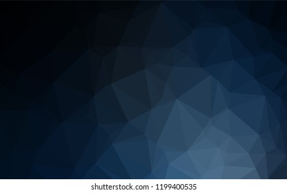 Dark BLUE vector blurry hexagon template. Brand new colored illustration in blurry style with gradient. The best triangular design for your business.