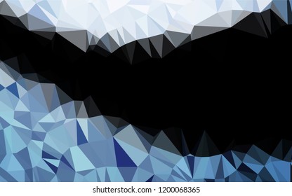 Dark BLUE vector blurry hexagon texture. Geometric illustration in Origami style with gradient.  The best triangular design for your business.