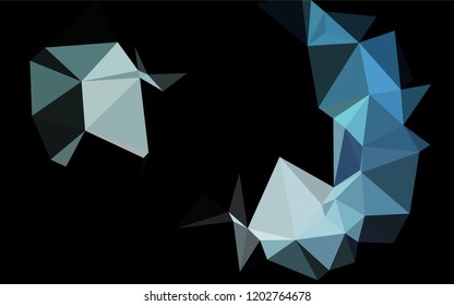 Dark BLUE vector blurry hexagon pattern. An elegant bright illustration with gradient. A completely new design for your business.