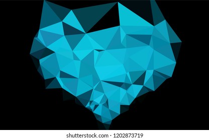 Dark BLUE vector blurry hexagon pattern. Colorful illustration in abstract style with gradient. The completely new template can be used for your brand book.