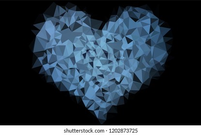 Dark BLUE vector blurry hexagon template. Glitter abstract illustration with an elegant design. Brand new style for your business design.