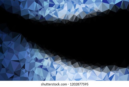 Dark BLUE vector blurry hexagon pattern. Glitter abstract illustration with an elegant design. The completely new template can be used for your brand book.