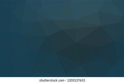 Dark BLUE vector blurry hexagon pattern. Creative illustration in halftone style with gradient. Triangular pattern for your business design.