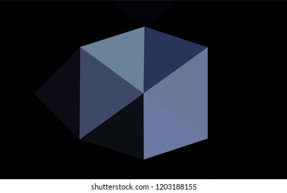 Dark BLUE vector blurry hexagon pattern. Colorful abstract illustration with gradient. Brand new design for your business.