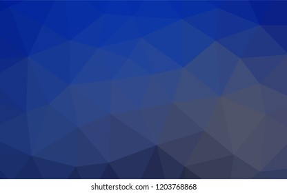 Dark BLUE vector blurry hexagon texture. Creative geometric illustration in Origami style with gradient. The elegant pattern can be used as part of a brand book.