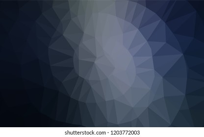 Dark BLUE vector blurry hexagon pattern. Creative illustration in halftone style with gradient. The elegant pattern can be used as part of a brand book.