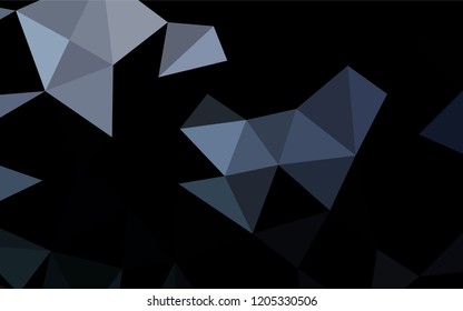 Dark BLUE vector blurry hexagon template. Creative geometric illustration in Origami style with gradient. The best triangular design for your business.